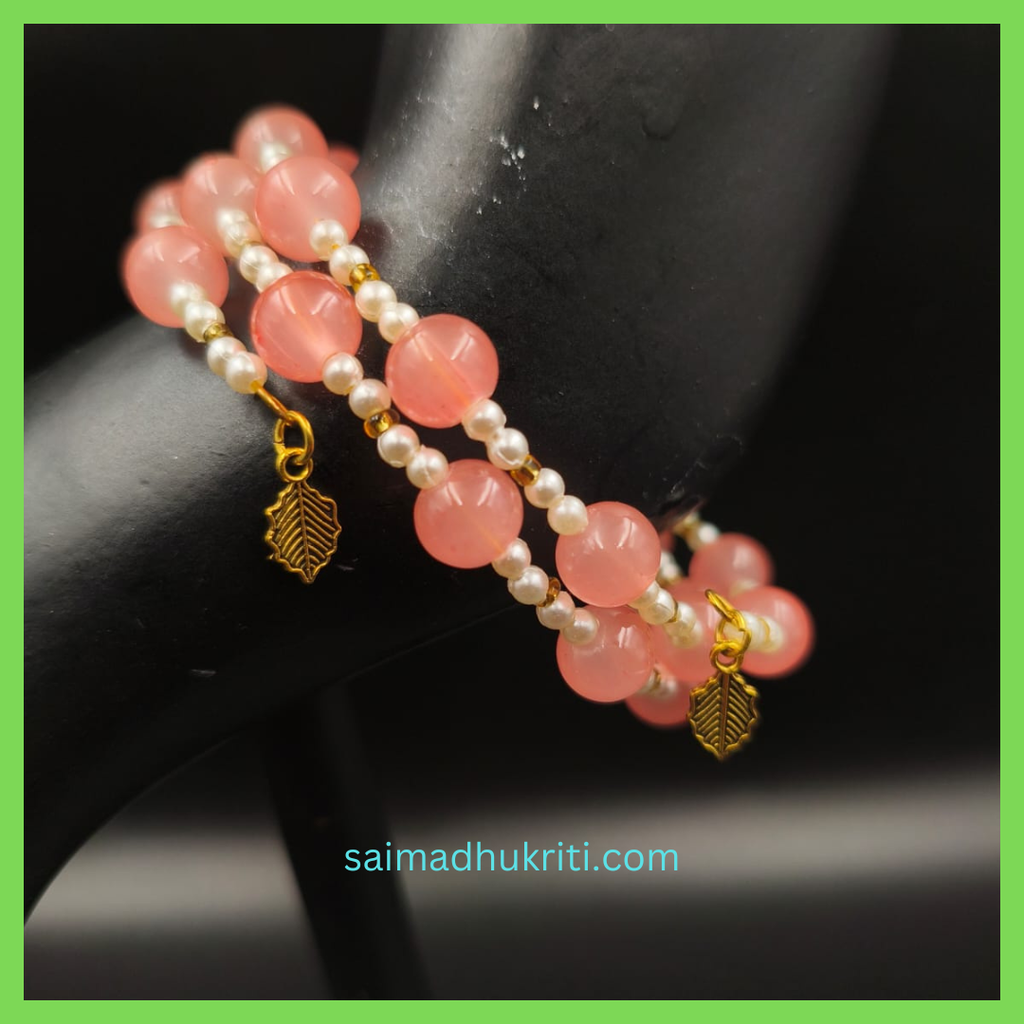 Pink Jelly Bead Bracelet