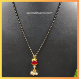 Red Bead Single Lined mangalsutra