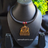 Black Cotton Hasli with Pendent