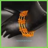Orange Glass Bead Bracelet