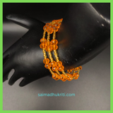 Orange Glass Bead Bracelet