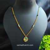 Tulip Pendent Chain Blue & Violet
