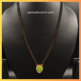 Green Double Lined Mangalsutra