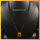 Blue Double Lined Mangalsutra