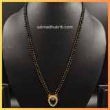 Green Double Lined Mangalsutra