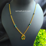 Tulip pendent Chain Black
