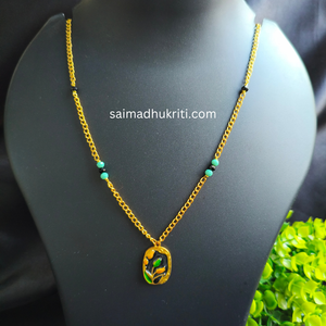 Tulip pendent Chain Black