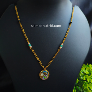 Tulip Pendent Chain Blue & Violet