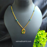 Tulip pendent Chain Black