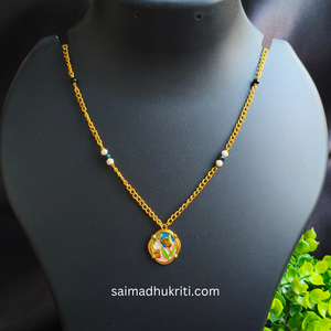 Tulip Pendent Chain Blue & Pink