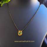 Green Pendent Single Lined Mangalsutra