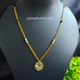 Tulip Pendent Chain Blue & Violet