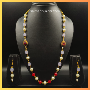 Antique Red Kundan Beaded Necklace