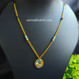 Tulip Pendent Chain Blue & Violet