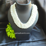 Sead Bead White Braided Necklace