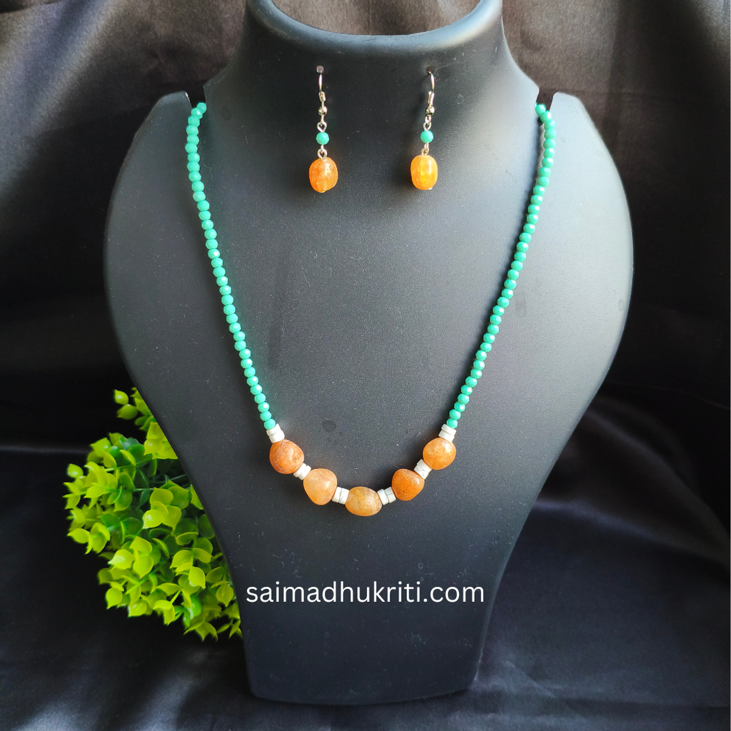 Yellow Stone Necklace set