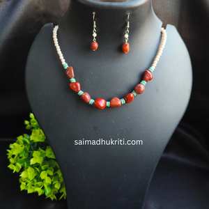 Red Stone Necklace set