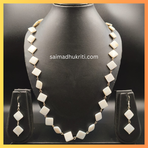 Diamond Shaped Shell Pearl Necklace