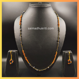 Garnet & Sand Stone Necklace (Semi Precious)