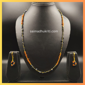 Garnet & Sand Stone Necklace (Semi Precious)