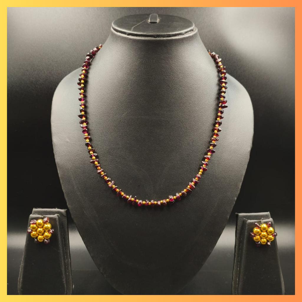 Garnet Necklace (Semi Precious)