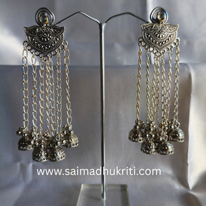Kashmiri Oxidised Jhumka Design #1