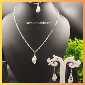 Silver Shell Necklace Combo Set