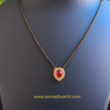 Red Kundan Single lined Mangalsutra