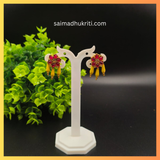 Red & Yellow Four Layered Necklace Set
