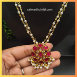 Red Pendent Ganthan mala Necklace set