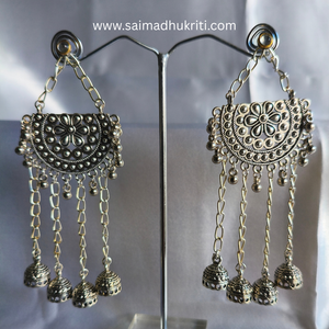 Kashmiri Oxidised Jhumka Design #2