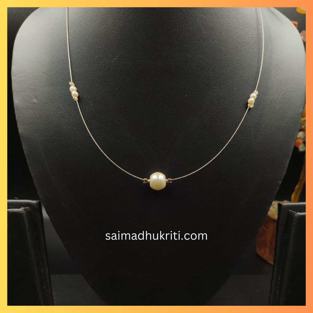 Single Pearl Invisible Necklace