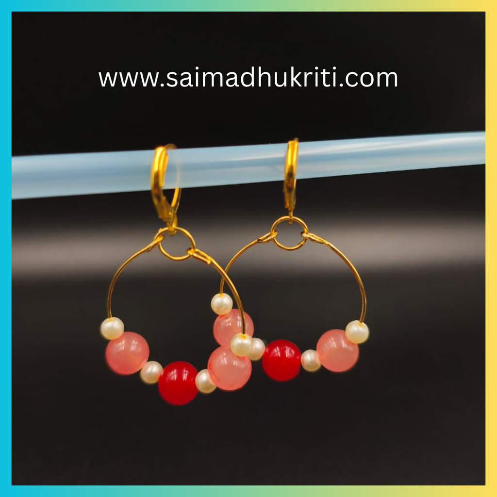 Red and Pink Glass Bead Bali