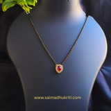 Red Kundan Single lined Mangalsutra
