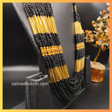 Black & Golden Multilayer Seed Bead Necklace