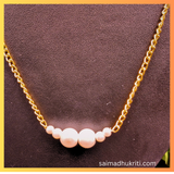Chain with pearl Big Small pendent