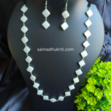 Diamond Shaped Shell Pearl Necklace