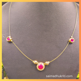 Red Kundan Invisible Necklace