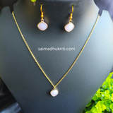 Chain with Pink Pendent Set