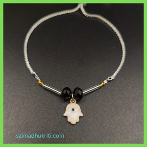 Evil Eye Hand Silver Bracelet
