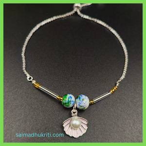 Shell Pearl Silver Bracelet Pink