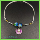Shell Pearl Violet Silver Bracelet