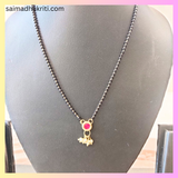 Red Kundan pendent mangalsutra