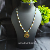 Tibetian Pendent Multicolour Bead Necklace