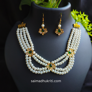 Four Layered Lotus charm Choker