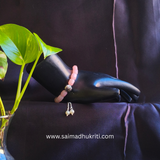 Pink Bracelet with Silver Bead