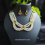 Four Layered Lotus charm Choker