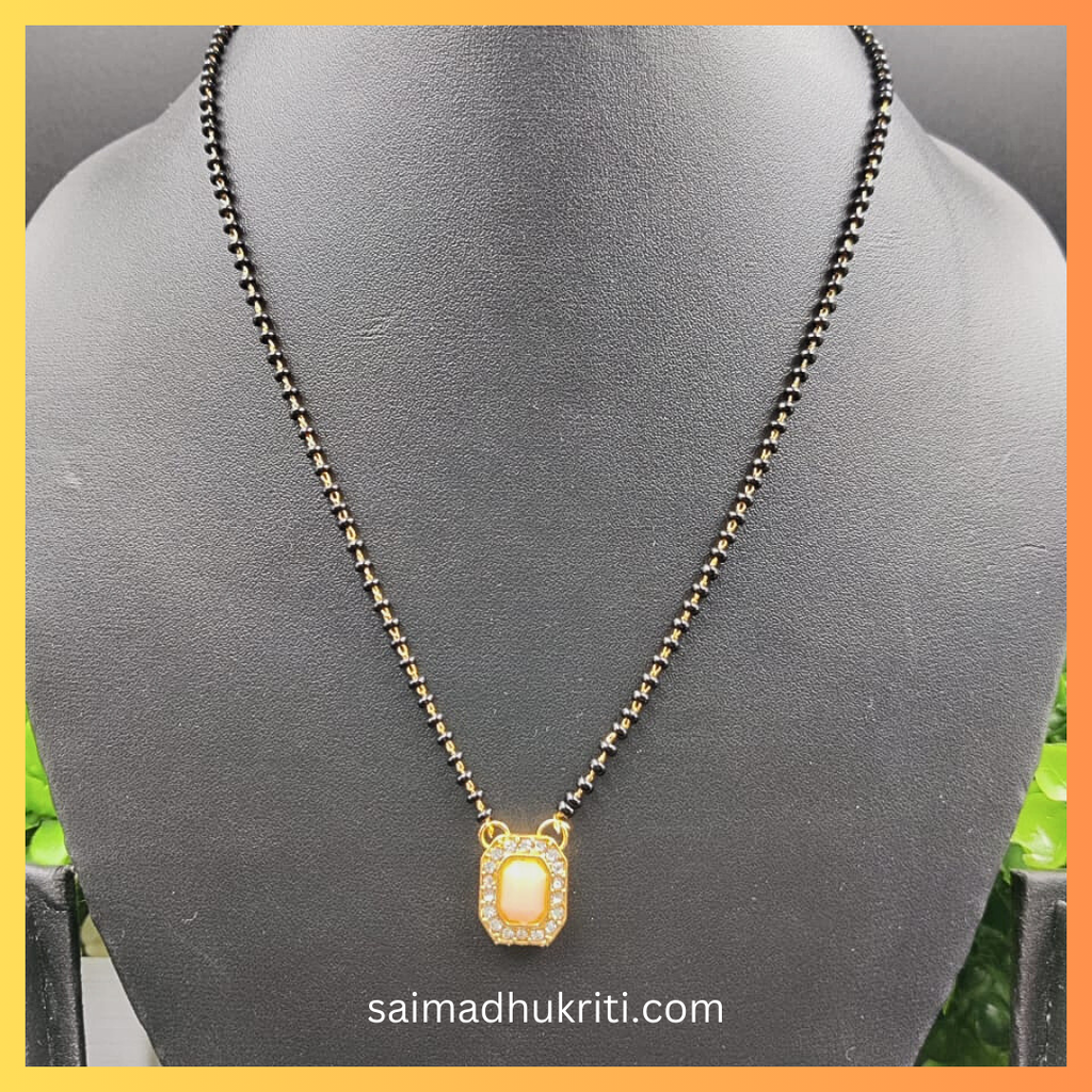 Peach Single Lined Mangalsutra