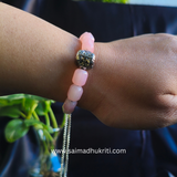 Pink Bracelet with Silver Bead