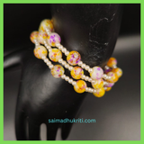 Yellow Crackle Bead Bracelet